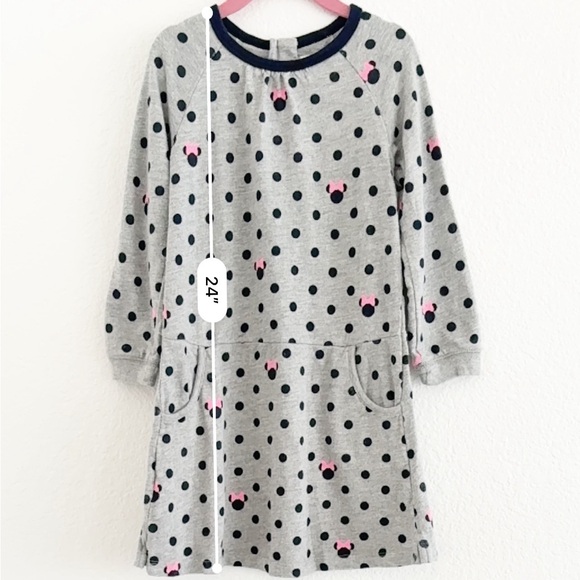 Disney Gap Girls Minnie Mouse Polka Dot Sweatshirt Dress Size 5 - Picture 8 of 8